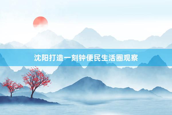 沈阳打造一刻钟便民生活圈观察