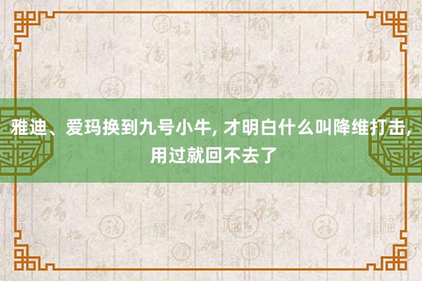雅迪、爱玛换到九号小牛, 才明白什么叫降维打击, 用过就回不去了