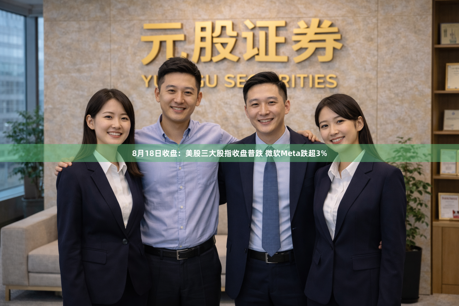 8月18日收盘：美股三大股指收盘普跌 微软Meta跌超3%