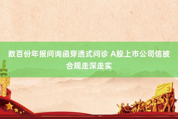数百份年报问询函穿透式问诊 A股上市公司信披合规走深走实