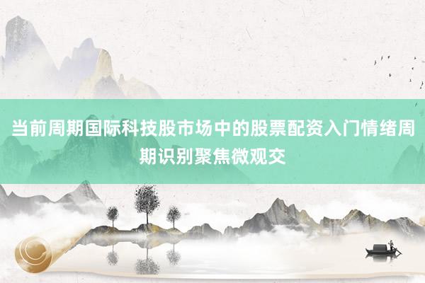 当前周期国际科技股市场中的股票配资入门情绪周期识别聚焦微观交