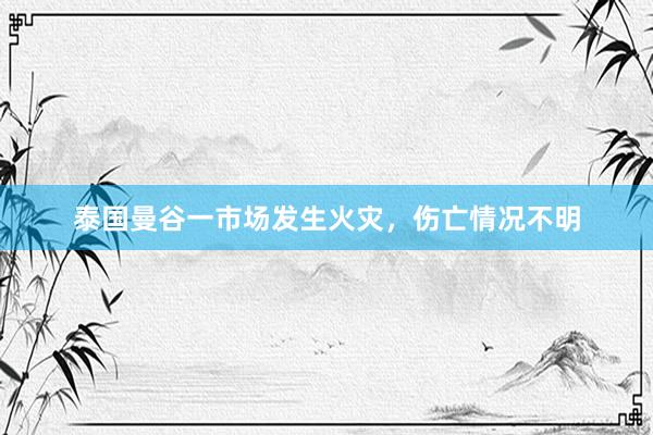 泰国曼谷一市场发生火灾，伤亡情况不明