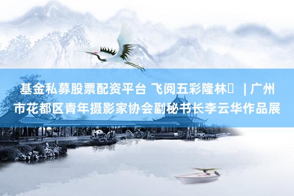 基金私募股票配资平台 飞阅五彩隆林⑭ | 广州市花都区青年摄影家协会副秘书长李云华作品展